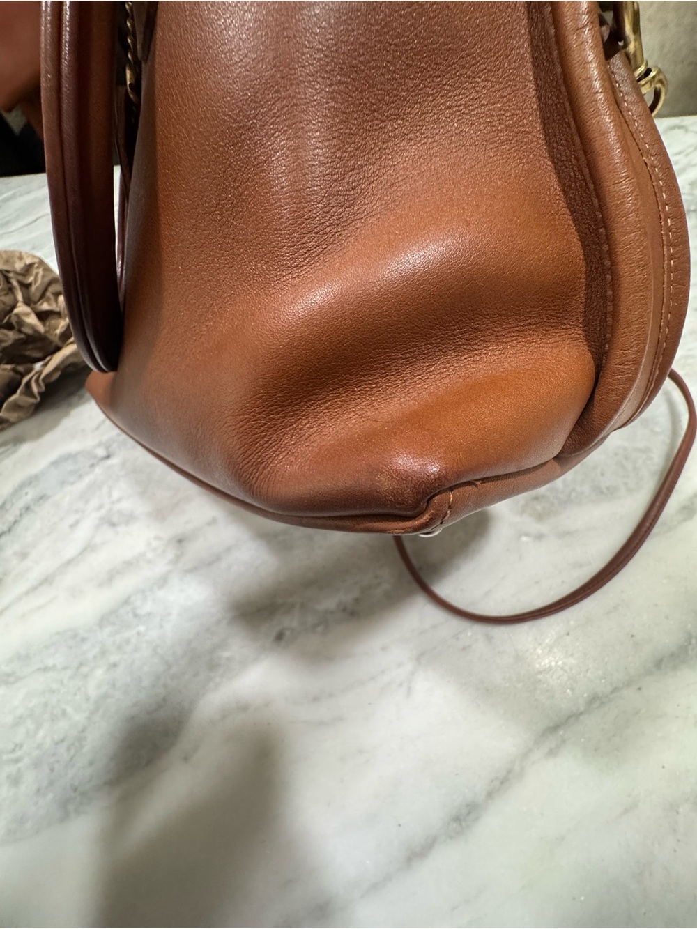 Coach Vintage Baxter British Tan Leather Satchel with Detachable Strap - Picture 11 of 15